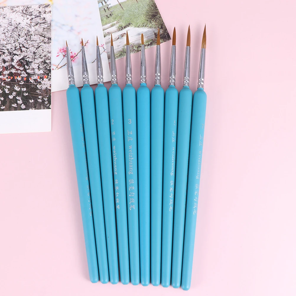 

4Pcs Fine Detail Paint Brush Set Hair Tip Detailing Miniature Painting Brushes For Artists Beginners Kids(Sky- )