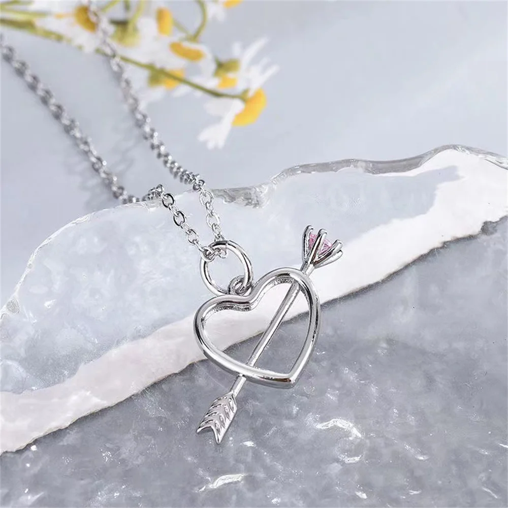 1/2/3pcs Romantic Necklace High Demand Pink Clavicle Chain Fashionable Light Luxury Jewelry Accessories Party Birthday Gift