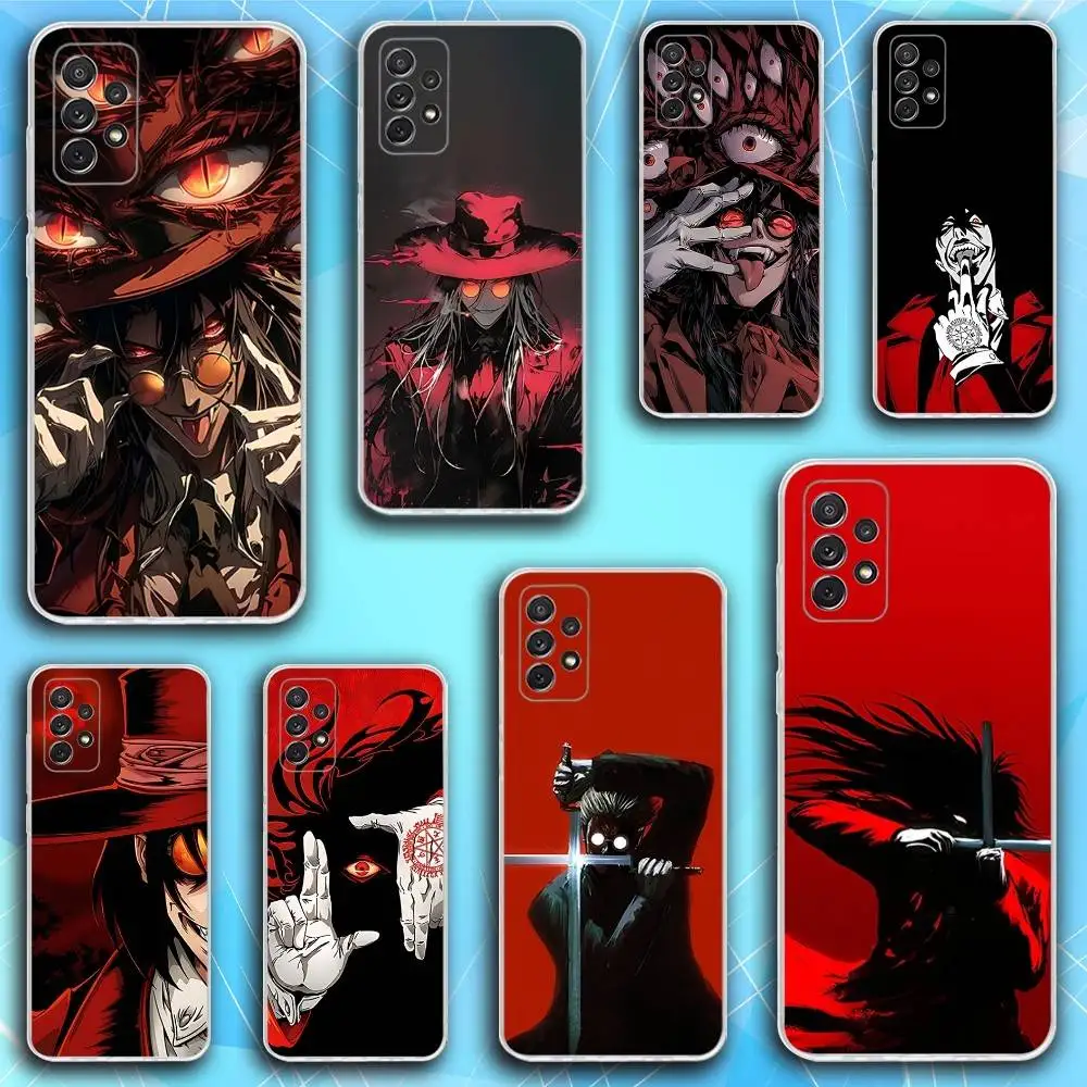 

H-HellsingS Comics Phone Case For Samsung S30,23,21,22,20, FE lite,S10,9,8,7 PIus Note20ultra Soft Transparent