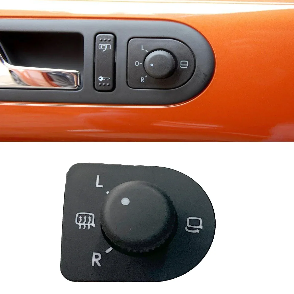 For VW Golf 4 GTI R32 Passat B5 Jetta A4 Bora MK4 Beetle 1J1959565E01C New Rear View Mirror Heated Folding Switch Button 2