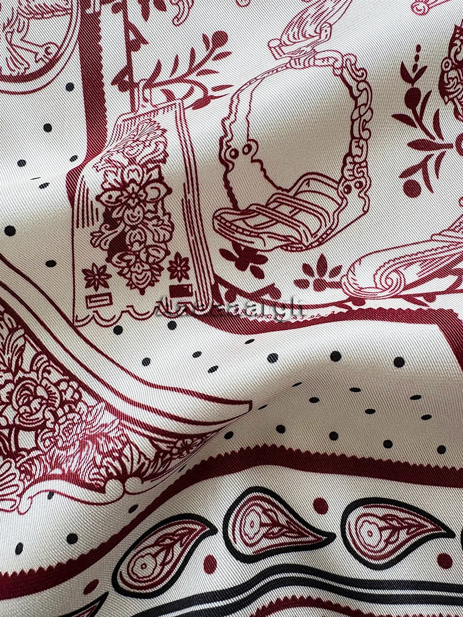 Lenço de Seda Dupla Face Estam - Luxury Bags Hong Kong avaliação e preço