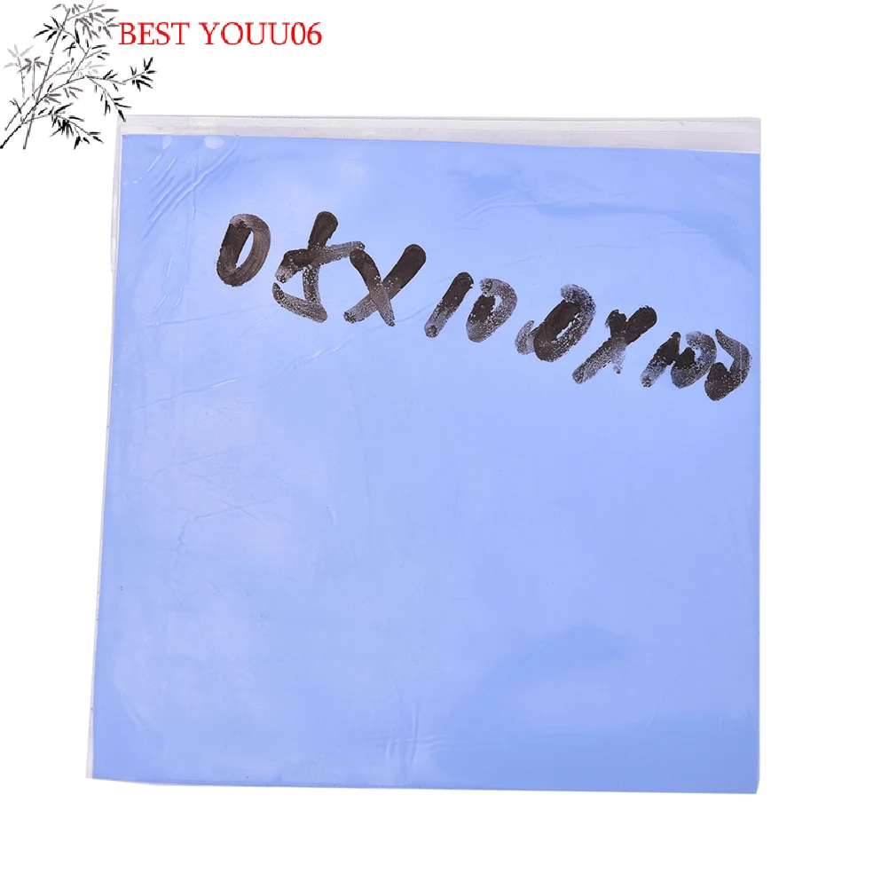 

(YOUU06) 1 шт. синяя термопроводящая силиконовая прокладка для охлаждения процессора и видеокарты, 100x100x0,5 мм