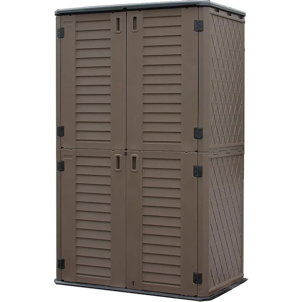 Sheds & Outdoor Storage, 66 Cu.ft Vertical Storage Sheds Outdoor with Floor, Outdoor Storage Cabinet Waterproof for Bike Shed