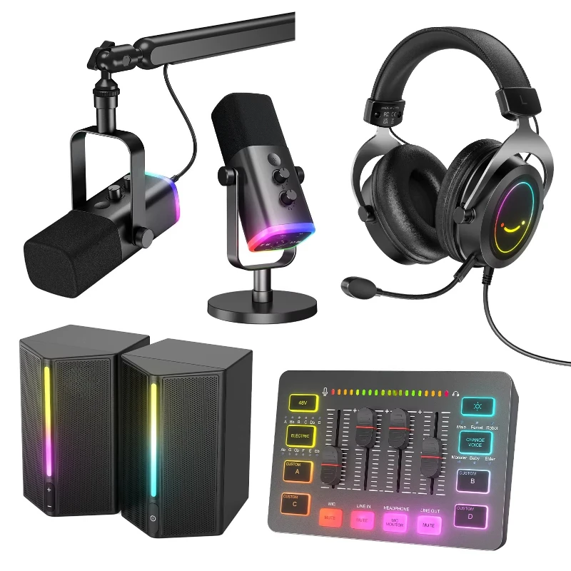 

Audio Equipment Sound Card RGB Headphones RGB Wired Headphones Player 7.1
