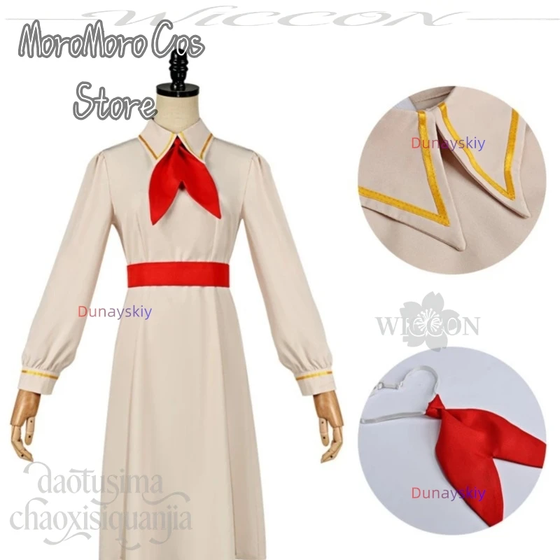 New Anime Sayonara Lara Cosplay Lara Kawaii платье Japanese School Uniform JK Cute Dress Bow Red Long Wigs Halloween Christmas view 4