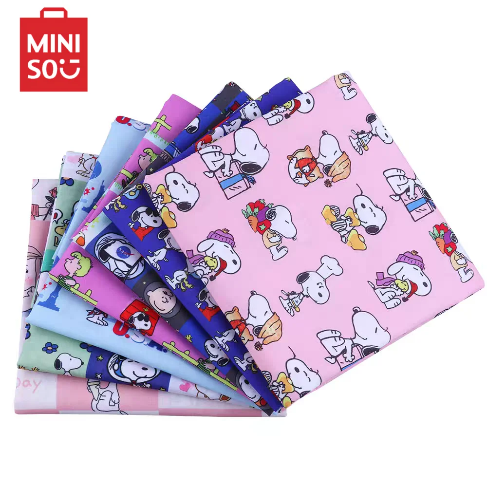 Cartoon Snoopy Dog Polyester Cotton Fabric For Sew Clothes Dress Decor DIY Patchwork Quilting Material