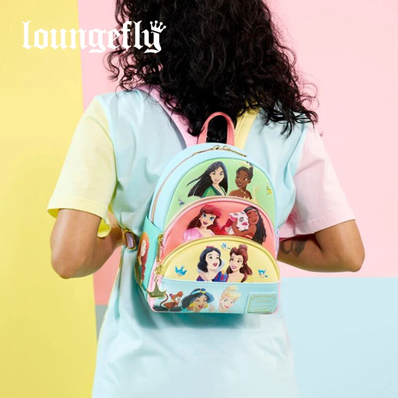 

NEW Disney Loungefly Frozen Snow White Mini Backpack Elementary School Backpack Girl Shoulder Bag Outdoor Leisure Bag Girl Gift