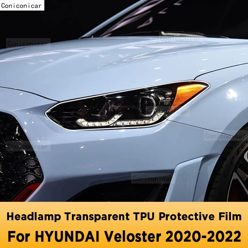 

Для HYUNDAI VELOSTER 2020-2022 автомобильная внешняя фара против царапин, передняя лампа, прозрачная защитная пленка из ТПУ, аксессуары