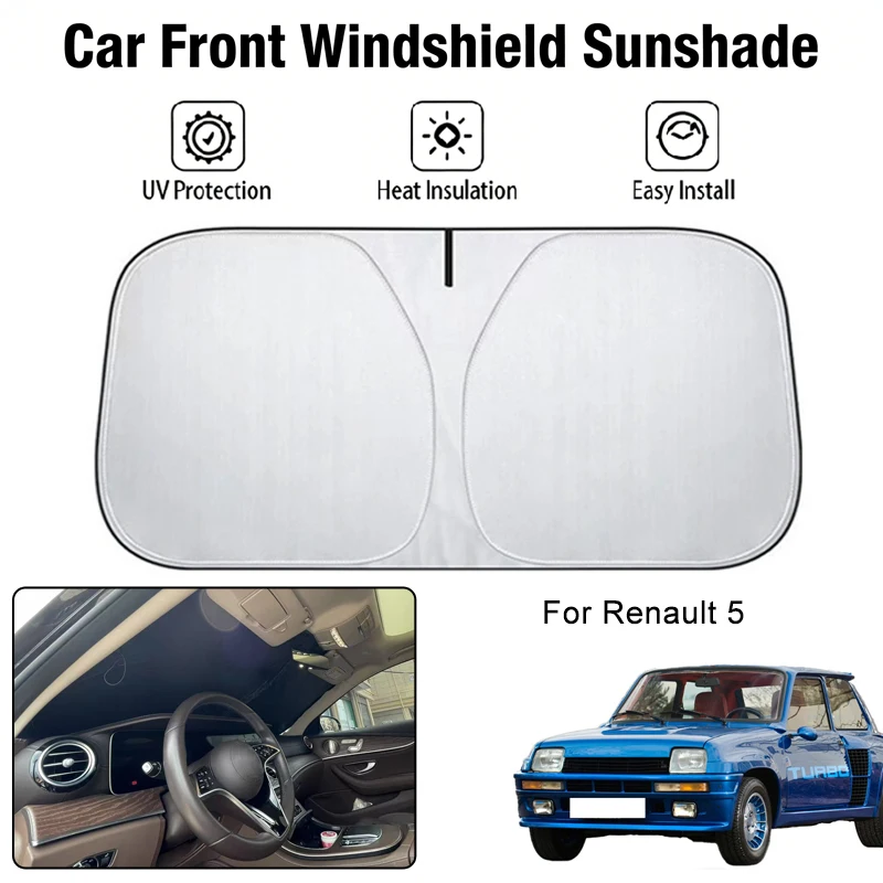 

Foldable Car Windshield Sun Shade UV Block Heat Insulation For Renault 5 Interior Protection Accessories