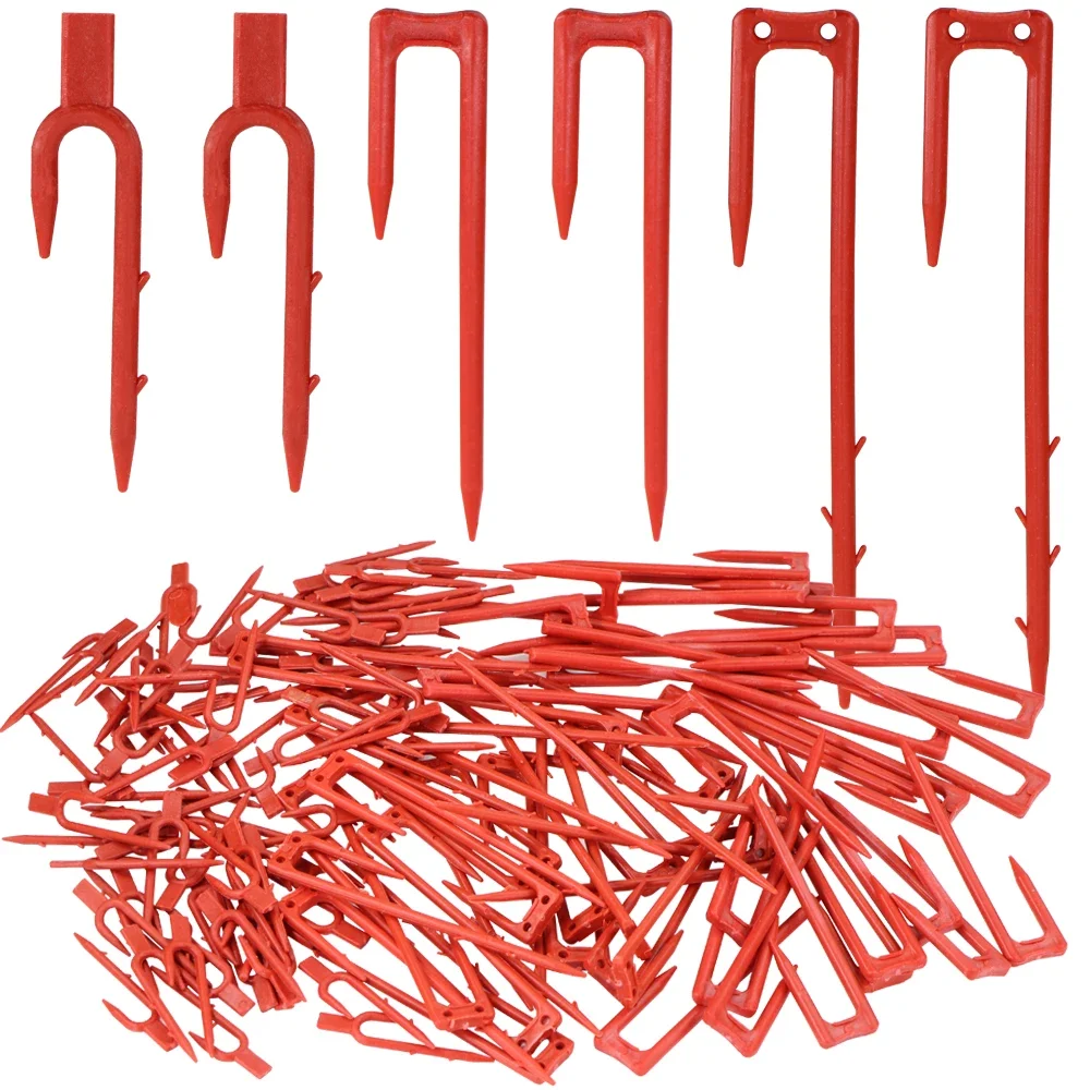 Strawberry Planting Fork Dig Fork, Stolon Fixator, Vine Pressing Device, Watermelon Climbing Stem Clips, 50mm, 93mm, 108mm,50Pcs