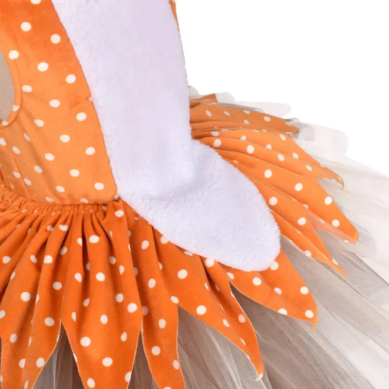 أطفال حفلة عيد الميلاد زي الفتيات عيد ميلاد الرنة توتو فستان الغابة الحيوان الغزلان وتتسابق