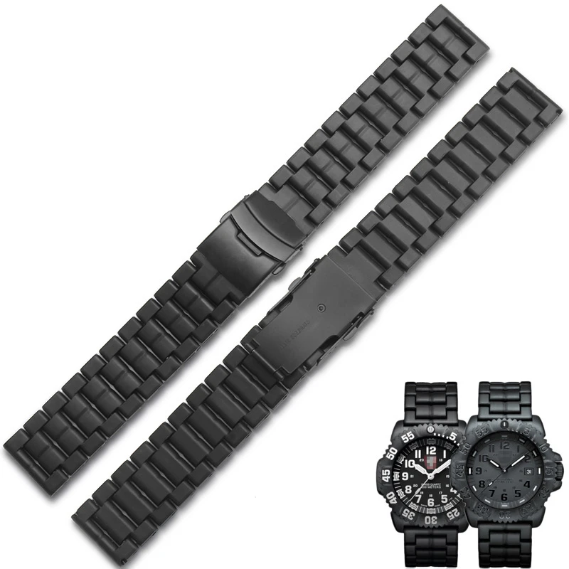 Carbon Fiber Plastic Waterproof Steel 23mm with Tool Fold Buckle Watchband for Luminox 3051 3150 8800 3080 Men Watch Bracelet