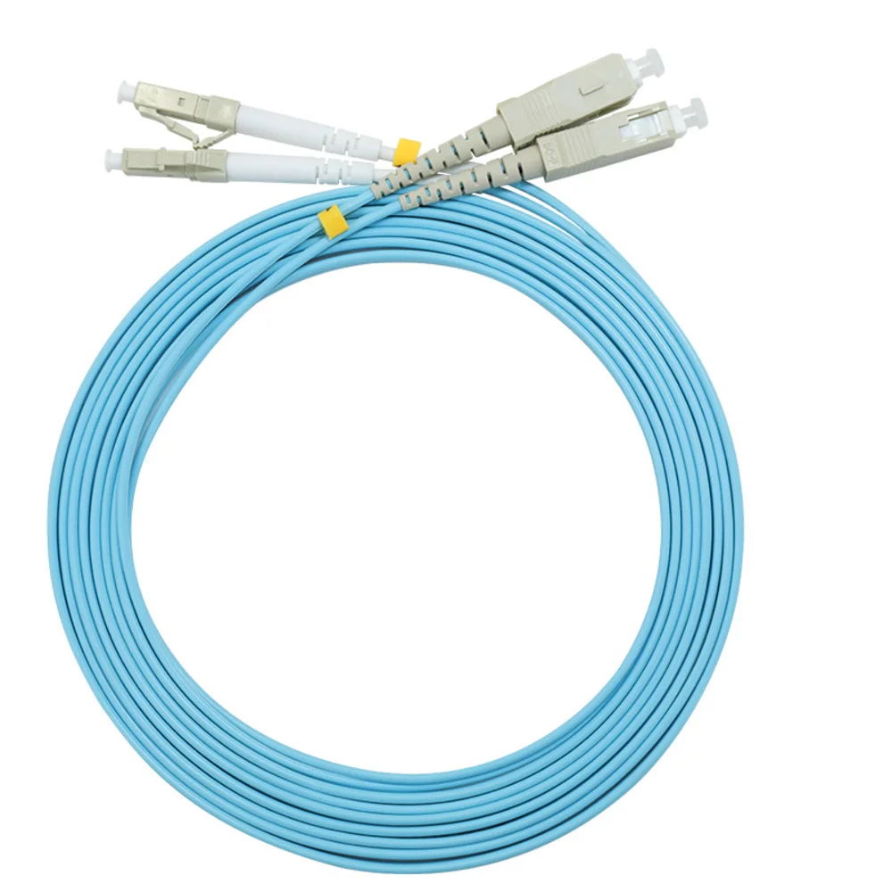 10pcs/lot LC/UPC-SC/UPC10Gbps OM3 MM 50/125 Multi Mode Optical Fiber Patch Cord 2.0mm Duplex Fiber Optical Jumper