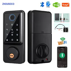 Tuya APP WIFI Automatic Electronic Lock Ttlock Fingerprint Deadbolt Smart Door Lock Password IC Card Key Digital Lock for Home