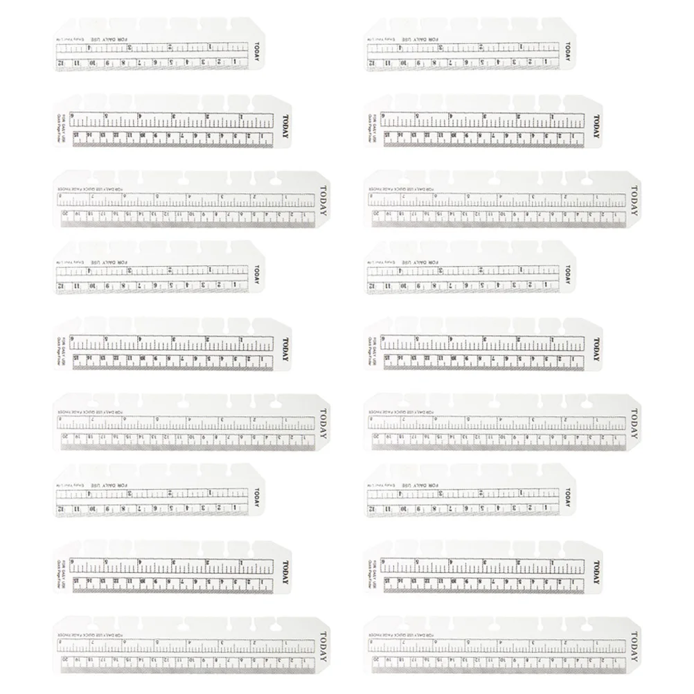 

18 Pcs Bookmark Ruler with Page Marker Bookmarks Planner Plastic Cover Multifunction