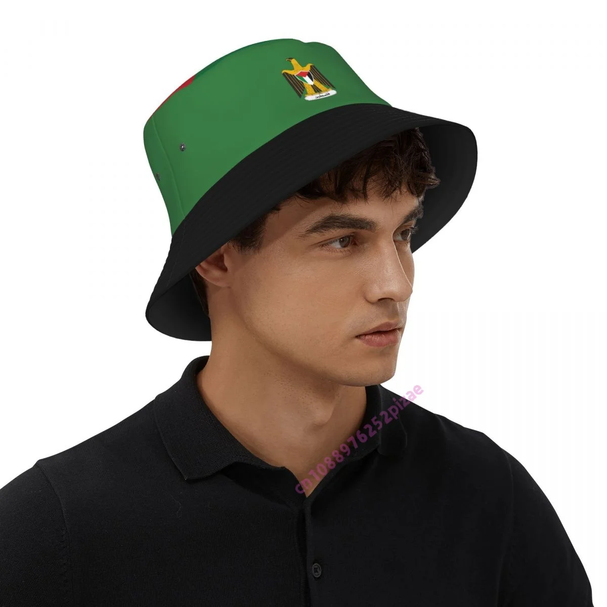 Palestine 3D Flag Men Women Soccer Bucket Hat Outdoor Sun Protection Cap Breathable Mesh For Fisherman Camping Hiking view 5