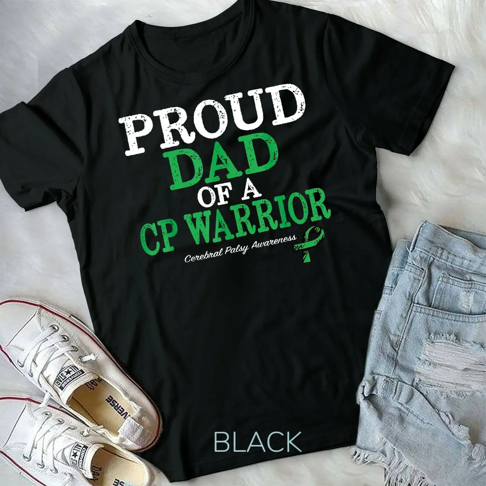 

Mens Proud Dad Cerebral Palsy Awareness T-Shirt Unisex T-shirt