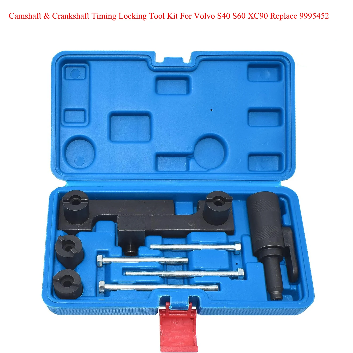 Camshaft & Crankshaft Timing Locking Tool Kit For Volvo S40 S60 XC90, Replace 9995452 with Carrying Case