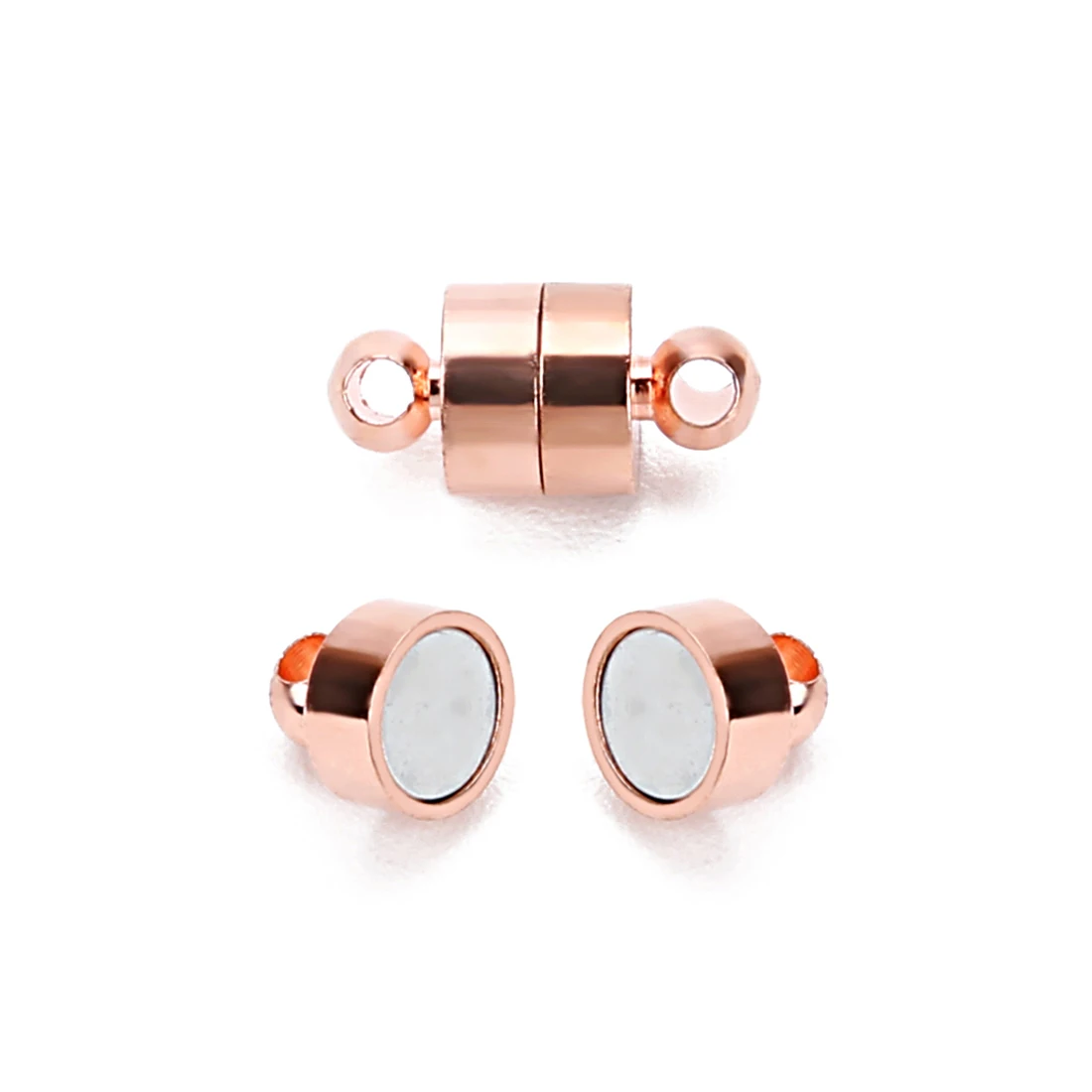 10 szt. Magnetyczne zapięcia 6x11mm, cylindryczne końcówki, magnetyczne klamry pasujące do bransoletek, łączniki do tworzenia skórzanych bransoletek i biżuterii.