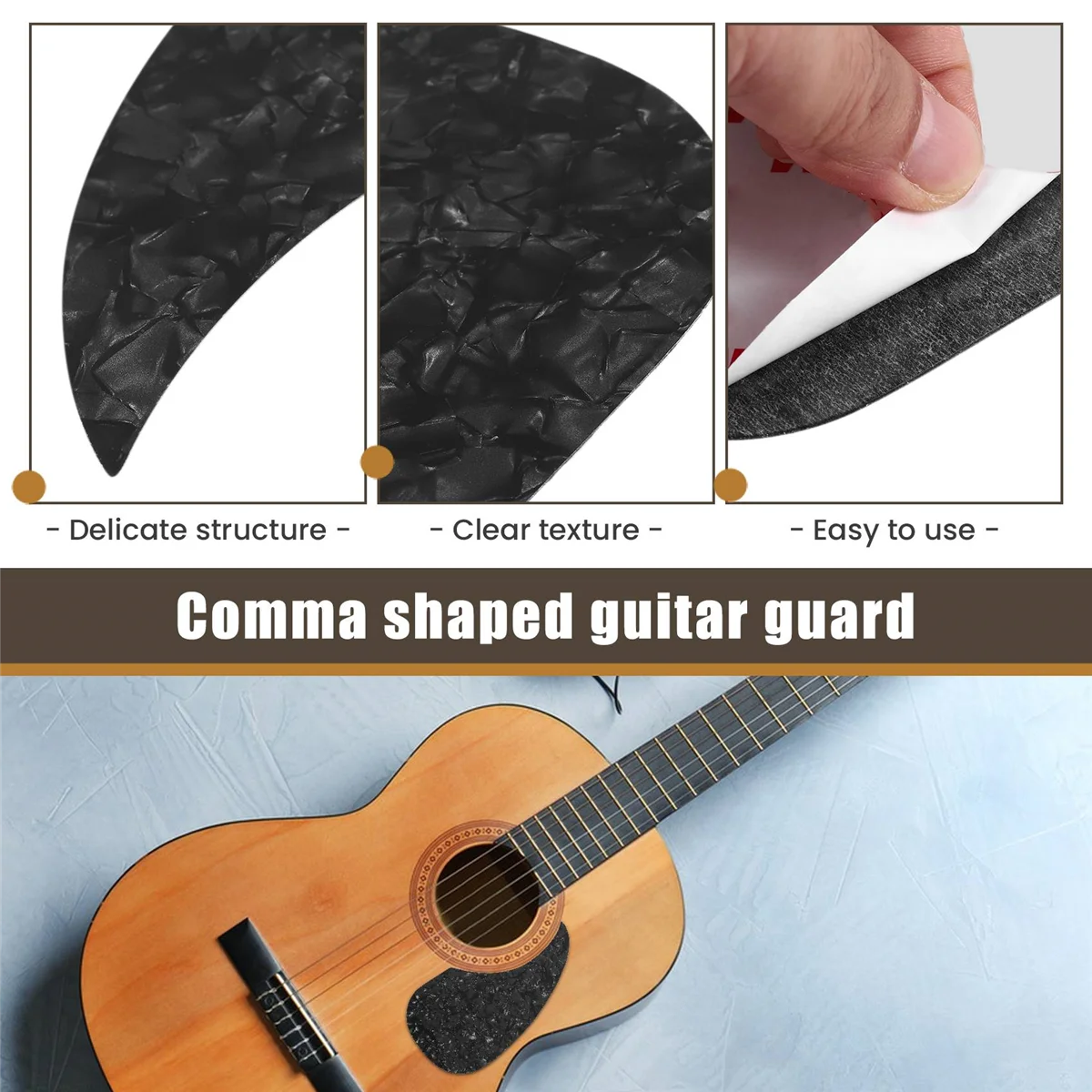 1 шт., самоклеящаяся защитная пластина для акустической гитары