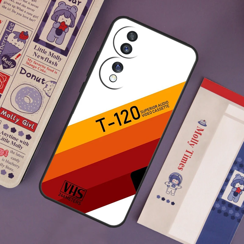 حافظة شريطية ريترو VHS لهاتف Honor Magic 7 Lite 5 6 Pro Honor 200 Pro 50 70 90 X9b X9a X8b X8a X8 X9 X9c