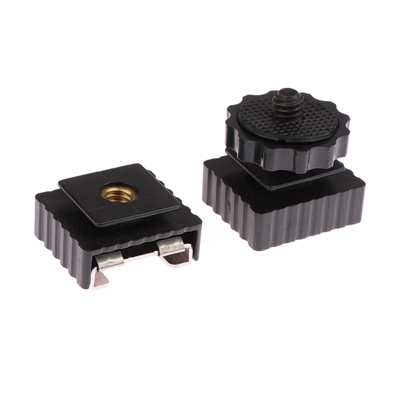 Speedight Flash Cold Hot Shoe Bracket Mount Adapter 1/4" Screw For Studio Speedight Tripod Flash Hot Shoe Mount Adapter