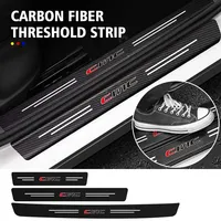 Car Door Sill Protector Carbon Fiber Pattern Threshold Stickers for Honda typer civic 4d 10th gen 8th 2014 2015 2016 2017 2018