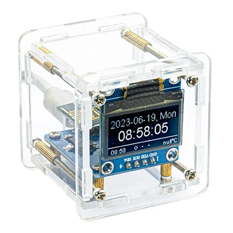 FULL-DIY Weather Clock Kit WIFI Module Internet Of Things Time Temperature And Humidity Display Soldering Practice Loose Accesso