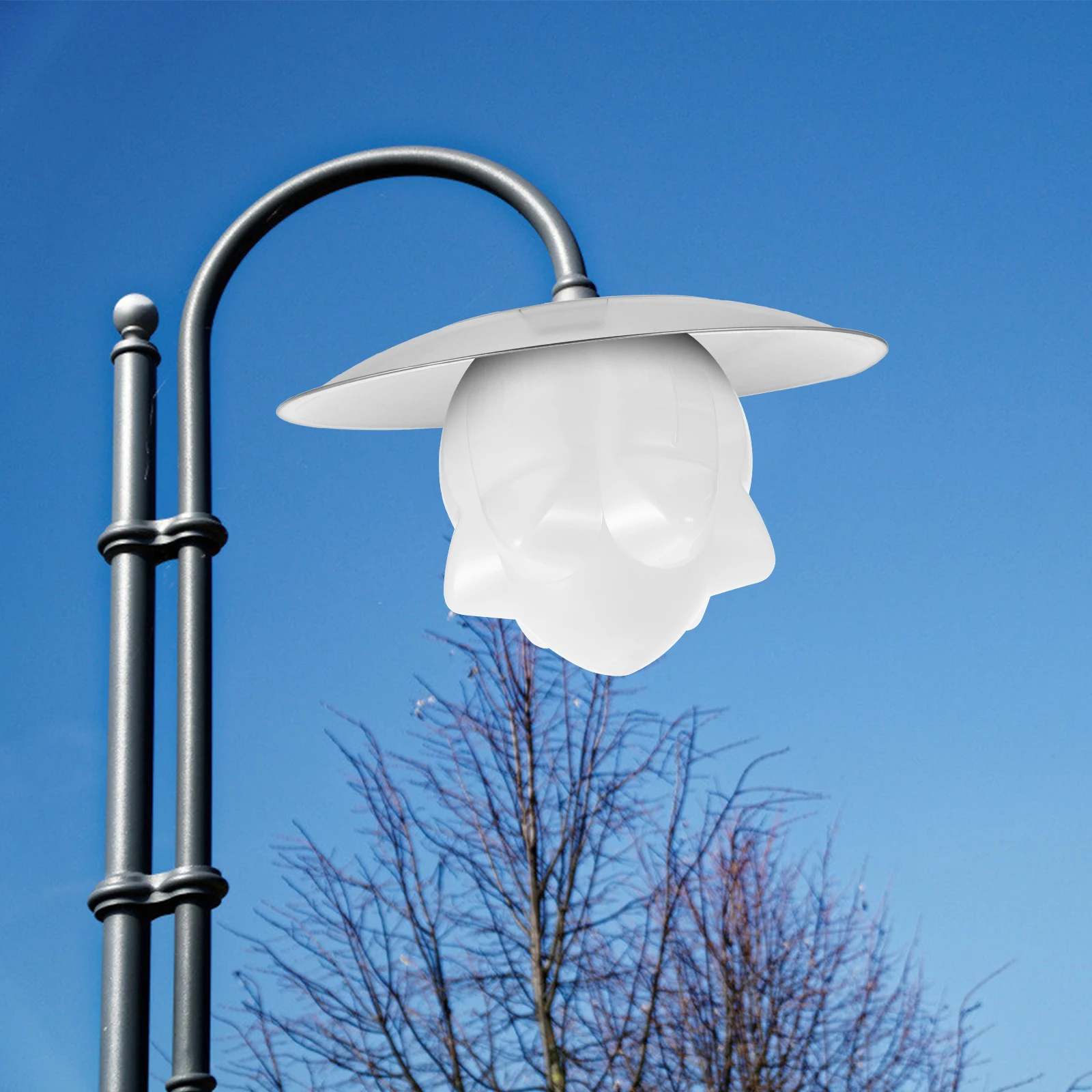 

Stainless Steel Lampshade 30CM E27 Outdoor Post Cover Replacement Light Bulb Covers Street Lamp Protector Waterproof Heat