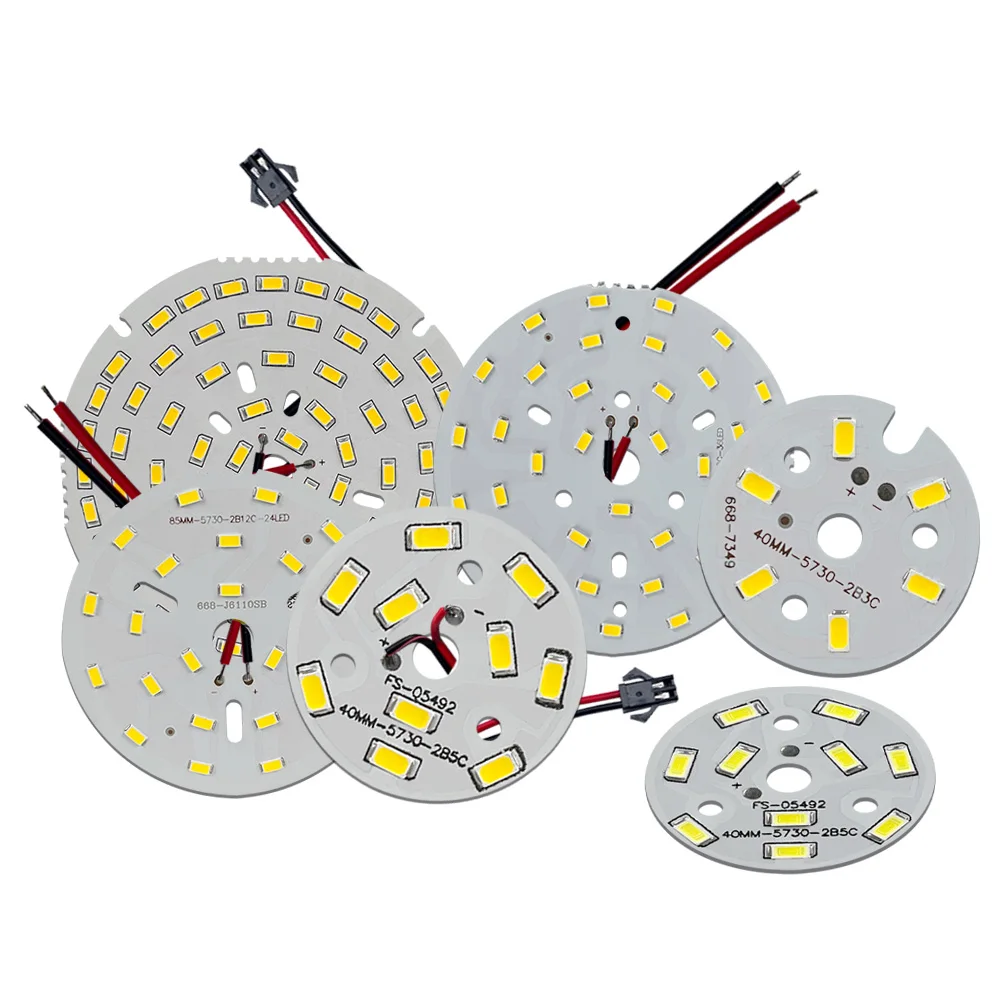 Imagem -06 - Placa Pcb com Cabo de Alimentação de Soldadura Lâmpada Led Fonte de Luz Alumínio Faça Você Mesmo 3w 5w 7w 9w 12w 15w 18w 24w 36w 50w