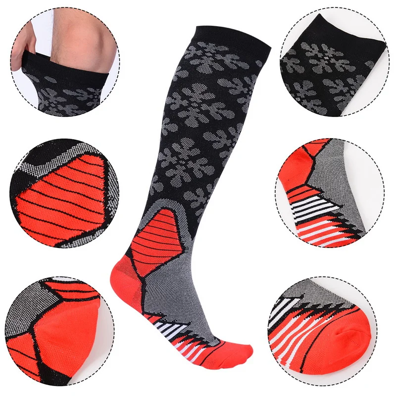 1/2/3Pairs Spataderen Mannen Compressie Sokken Fit Running Voetbal Kous Mannen Vrouwen 20-30 Mmhg Atletische Sportsokken