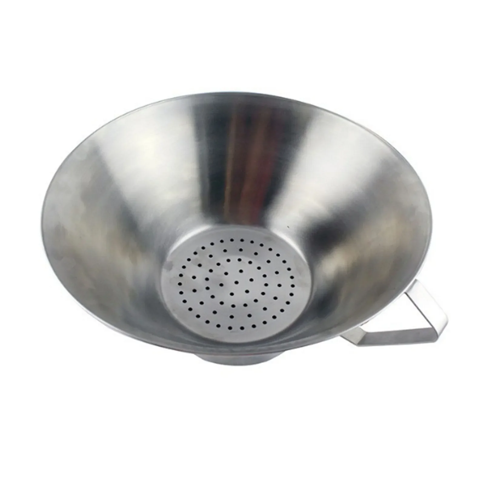 French Fries Oil Strainer 304 Stainless Steel Grease Funnel Food Draining Bowl with Oil Catcher for Home Kitchen Commercial