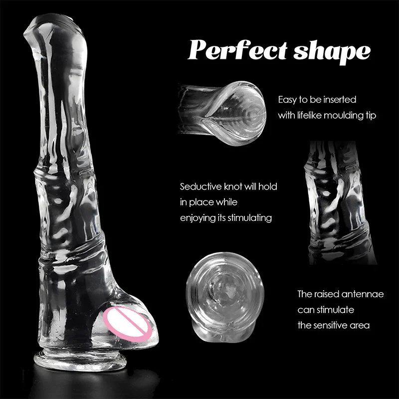 24-40cm Long Horse Dildo For Woman Soft Dildo Penis With Suction Cup Female Masturbation Sexy Toys 4 Sizes Monster Dildo