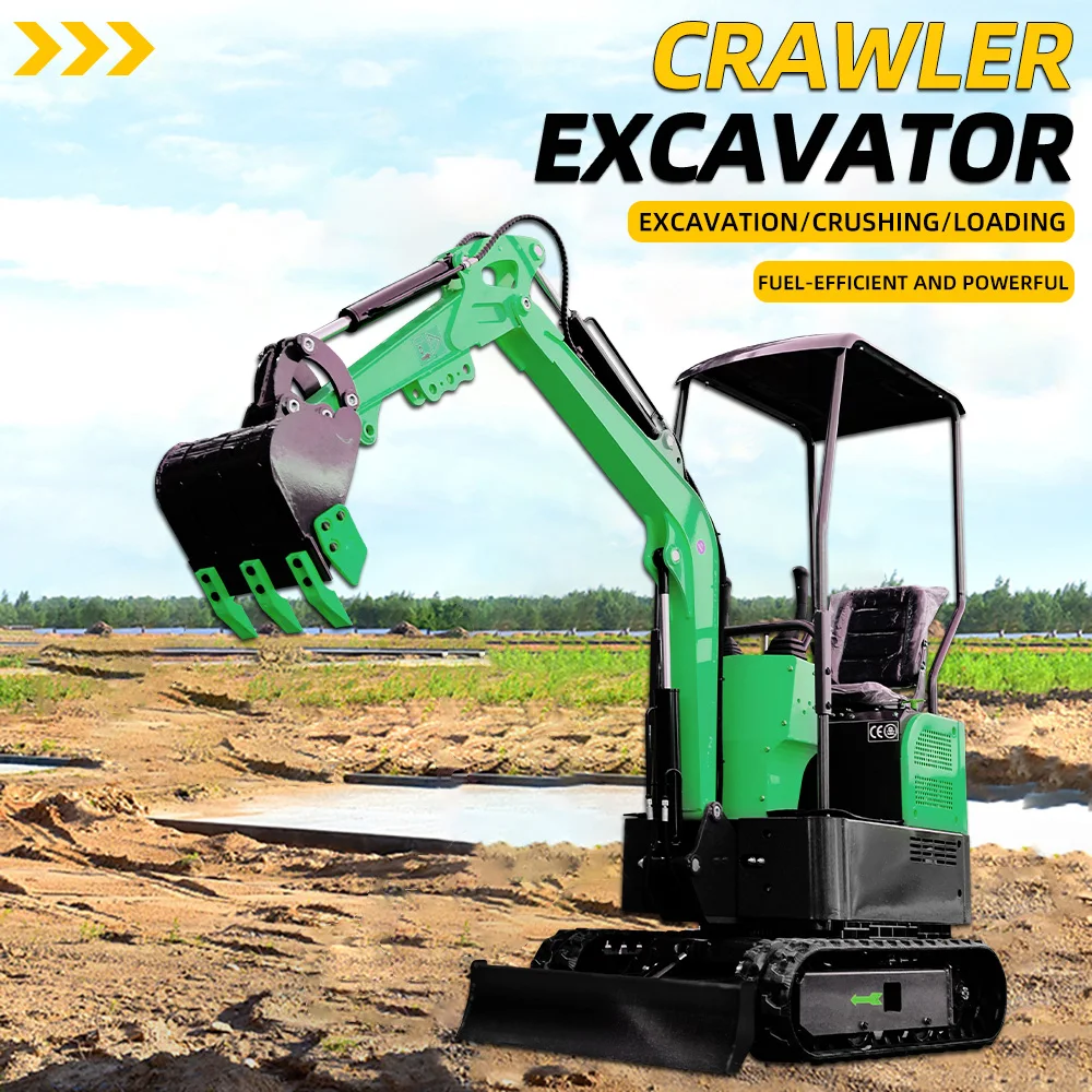 

Мини-экскаватор 1,5 т Micro Digger 360° ° Малый вращающийся экскаватор с ковшом для землетропроводного оборудования садовой строительной фермы