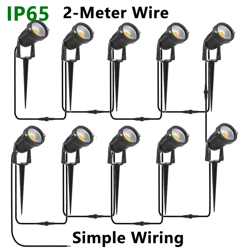 Outdoor LED Tuin Spotlight 220 V 10 W/20 W/30 W 2 M Draad 2-10-in-1 Verstelbare Tuin Decoraties Lampen voor Feestverlichting