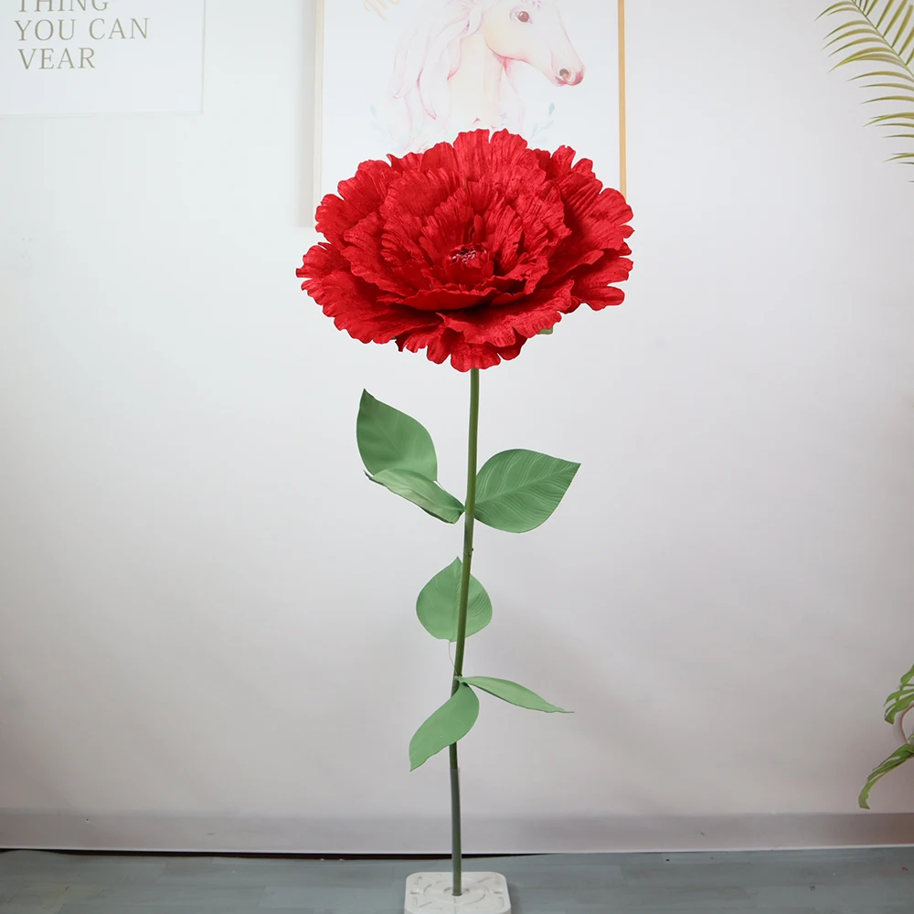 

High-quality Giant Artificial Dyed Velvet Peony Set Flowers Wedding Background Decoration Outdoor Supplies Fake Flowers