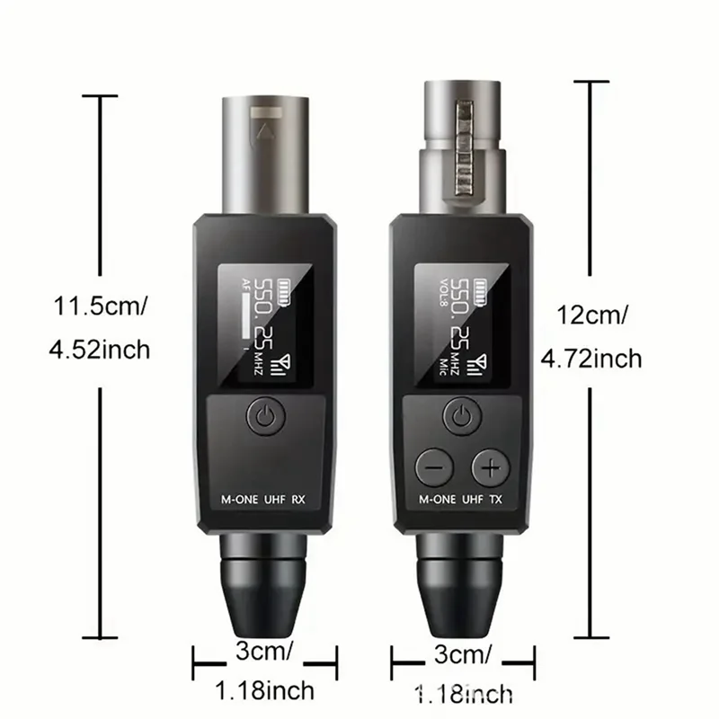 【Superdeals】2X UHF Microphone Converter XLR Transmitter Receiver For Dynamic Microphone Guitar Receiver Transmission Adapter