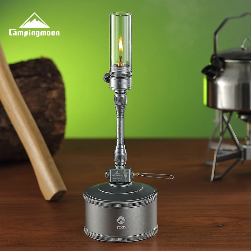 CAMPINGMOON Z25 Campingausrüstung Kartenherd Gasflasche Lange Gasflasche Gaslampe Aluminiumlegierung Verlängerungsstange