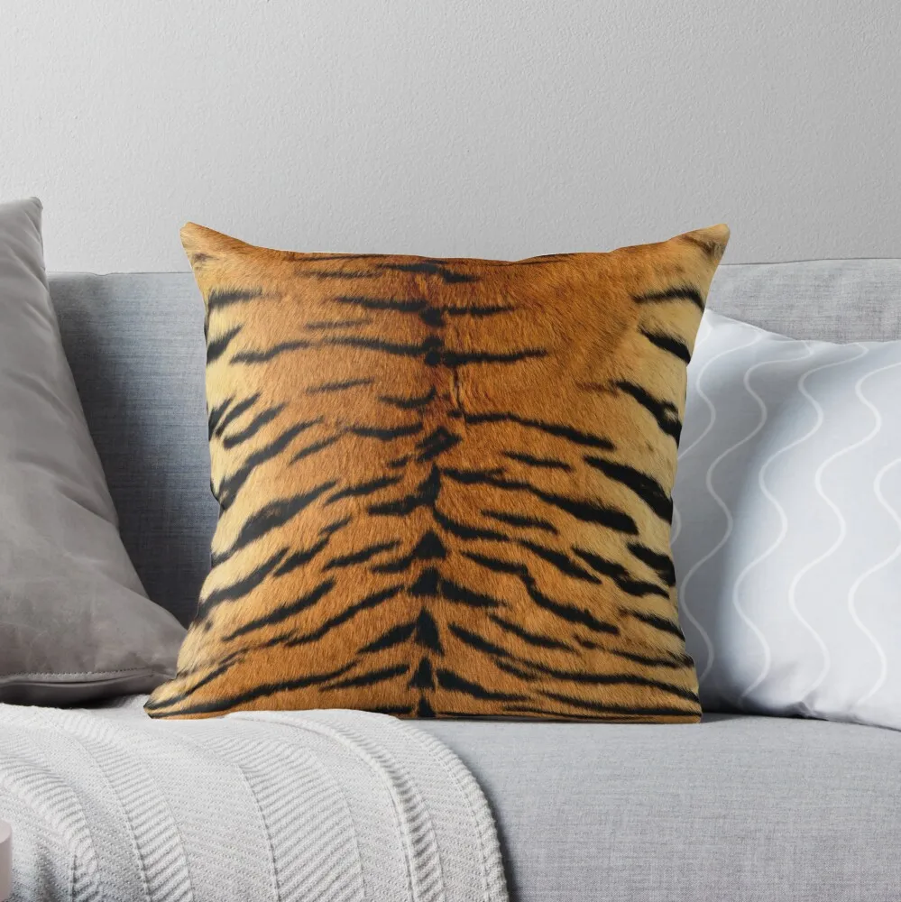 

Faux Siberian Tiger Skin Design Throw Pillow Luxury Cushion Cover