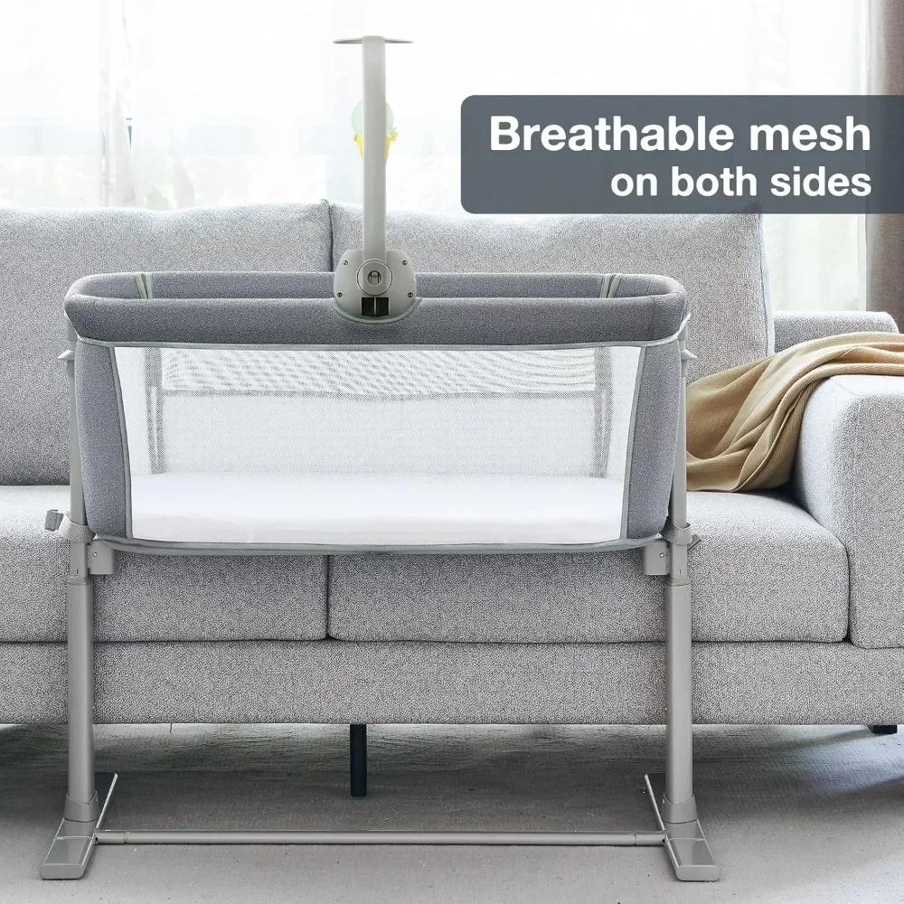 

Modern Baby Basinet Bedside Sleeper, Infant Bedside Bassinet Bedside Crib for Baby