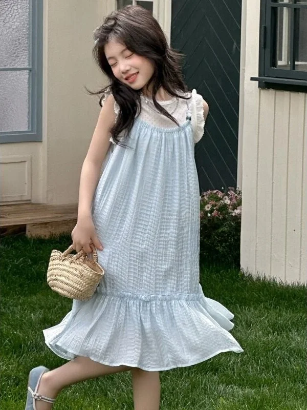 completo-estivo-per-bambini-stile-coreano-boraqin-set-gilet-e-vestito-con-finiture-floreali-abbigliamento-lavabile-per-ragazze-e-ragazzi