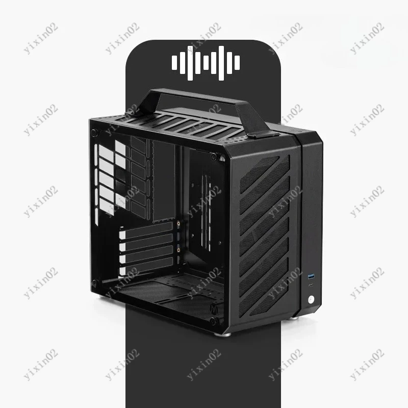 Portable Full Tower PC Case C28 - ITX/MATX Compatible Water-Cooler Mechanic Master Chassis view 2