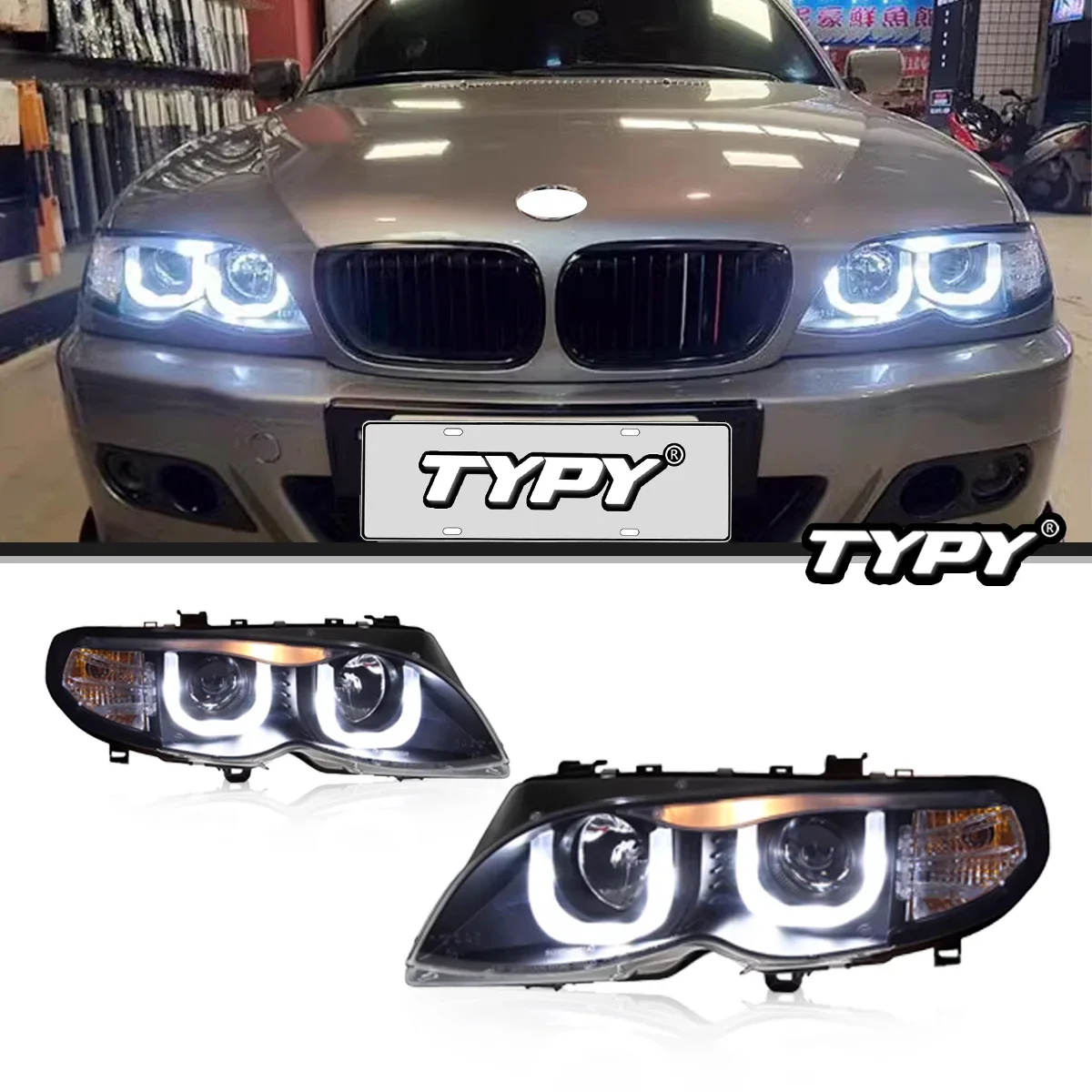 

TYPY Car Headlights For BMW 3 Series E46 2001-2004 LED Car Lamps Daytime Running Lights Dynamic Turn Signals Car Accessories