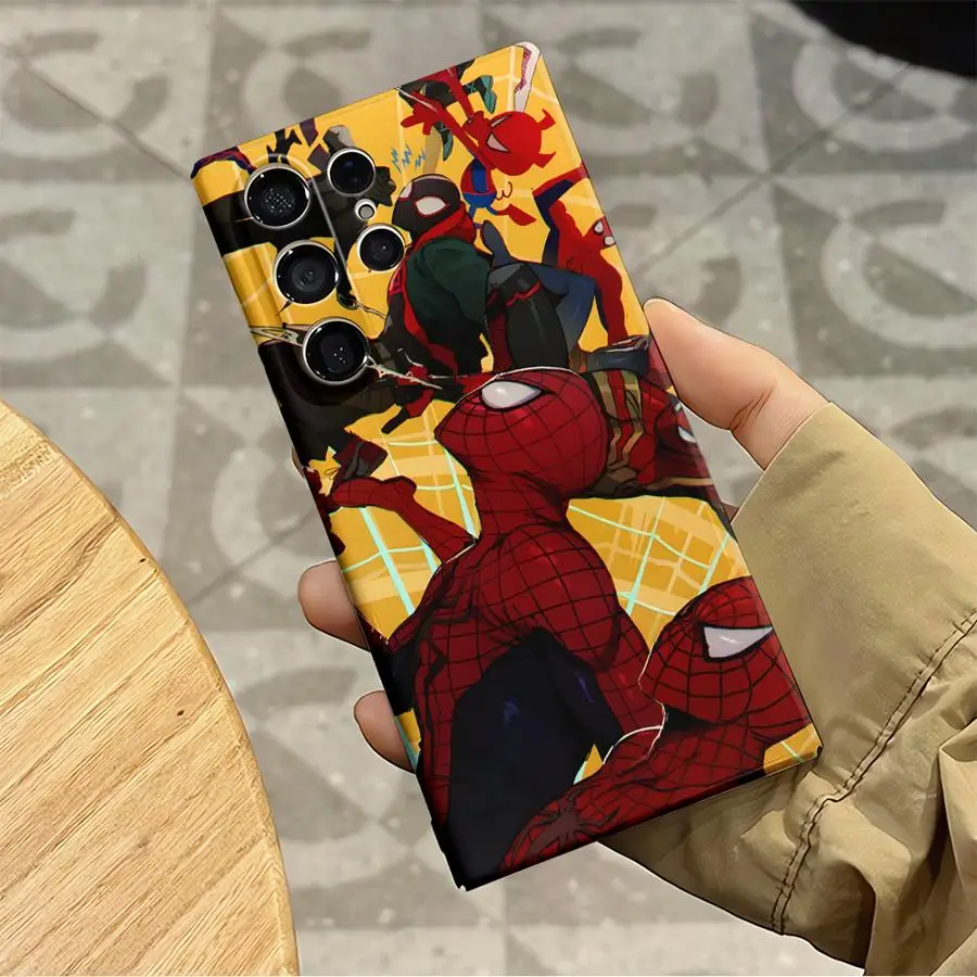 Funda rígida para teléfono Samsung Galaxy S25 Ultra S20 S25 + S24 + S21 S22 S23 FE S24 Plus Note 20 Marvel Spider Man Group