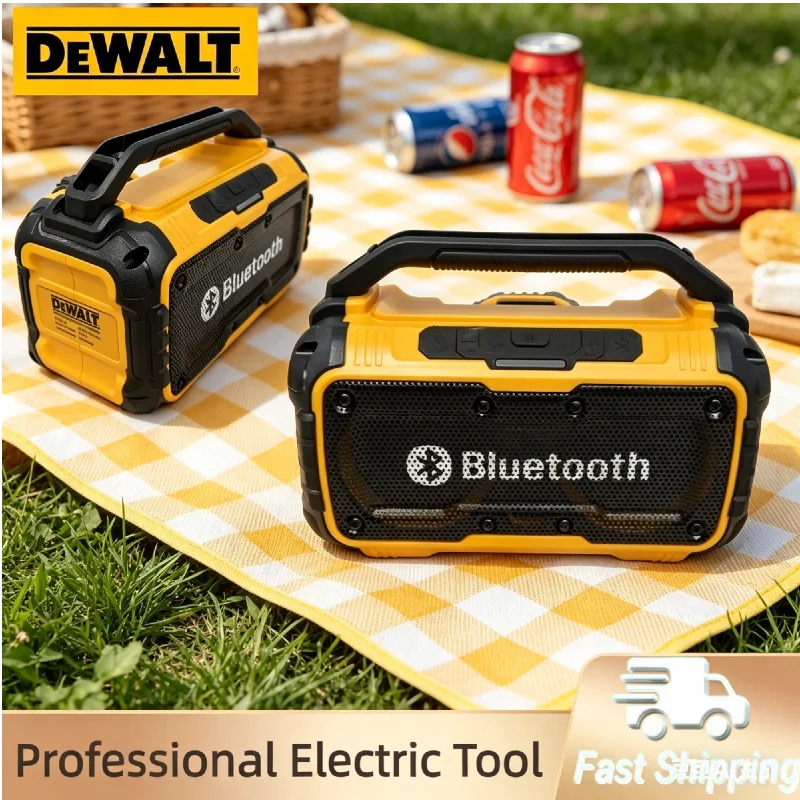 

Dewalt High Volume Bluetooth Stereo Subwoofer Waterproof Portable Wireless Loudspeaker for DEWALT Construction Site