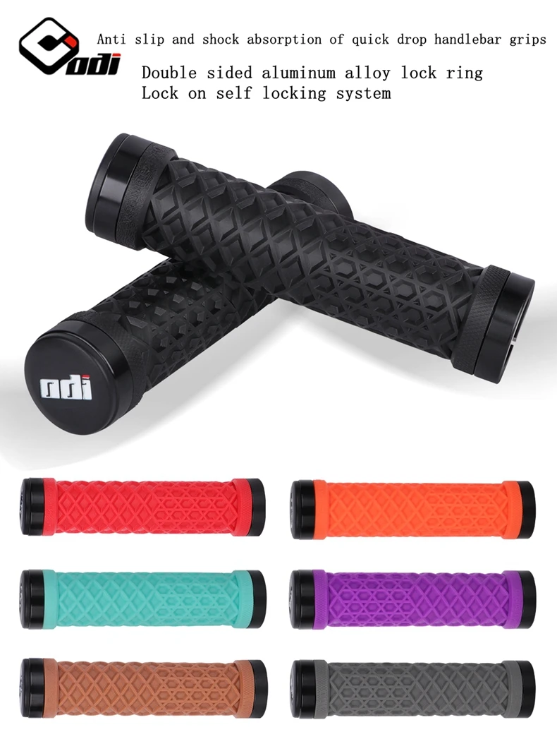 ODI Van Lock-On Bike Grips Dual Lock Ring System mit Silikon für ultimative Anti-Rutsch- und Stoßdämpfung auf MTB/BMX/Faltrad – Detail 1