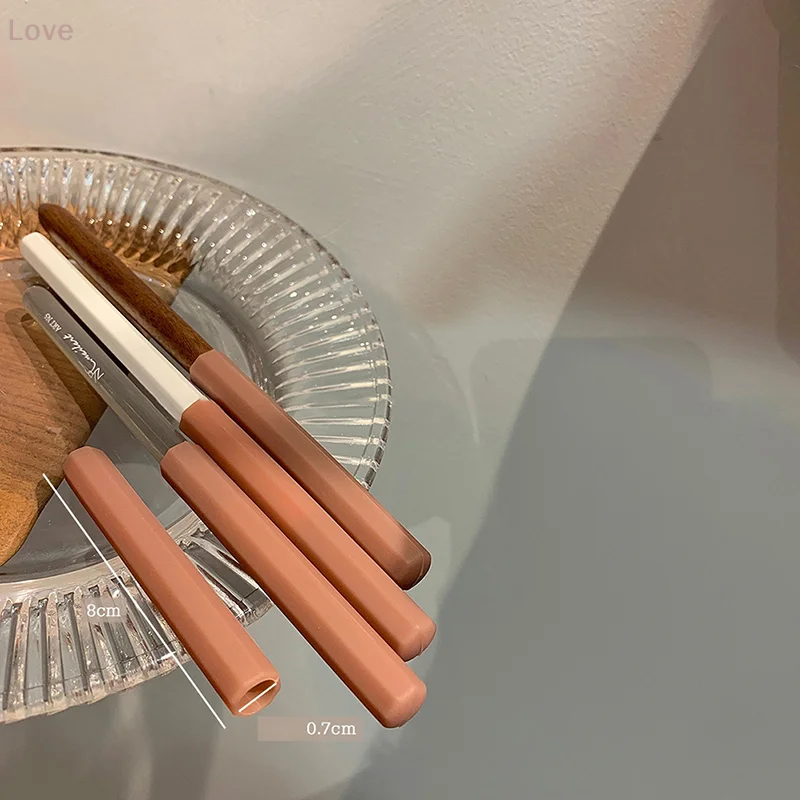 [L & P] 3 قطعة قبعات أقلام تزيين الأظافر سيليكون مختومة ماتي فرش الأظافر يغطي قبعات أقلام مقاومة للضوء تخزين مقاوم للغبار