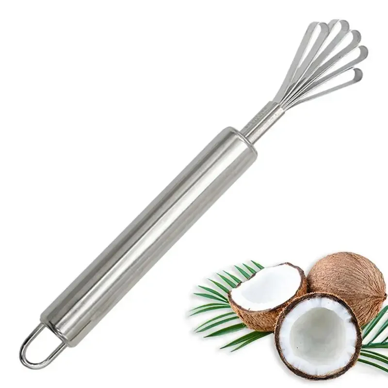 Coconut Scraper Stainless Steel Shredded Coconut Remove Knife Fishing Scraper Seafood Cleaning Peeler Kitchen Accessories