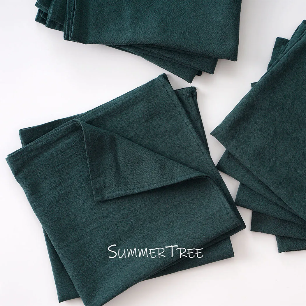 20 Pack 40x40cm Cloth Napkins Washable Reusable Bulk Cotton Napkin for Home Wedding Banquet Party Dining Table Decorations