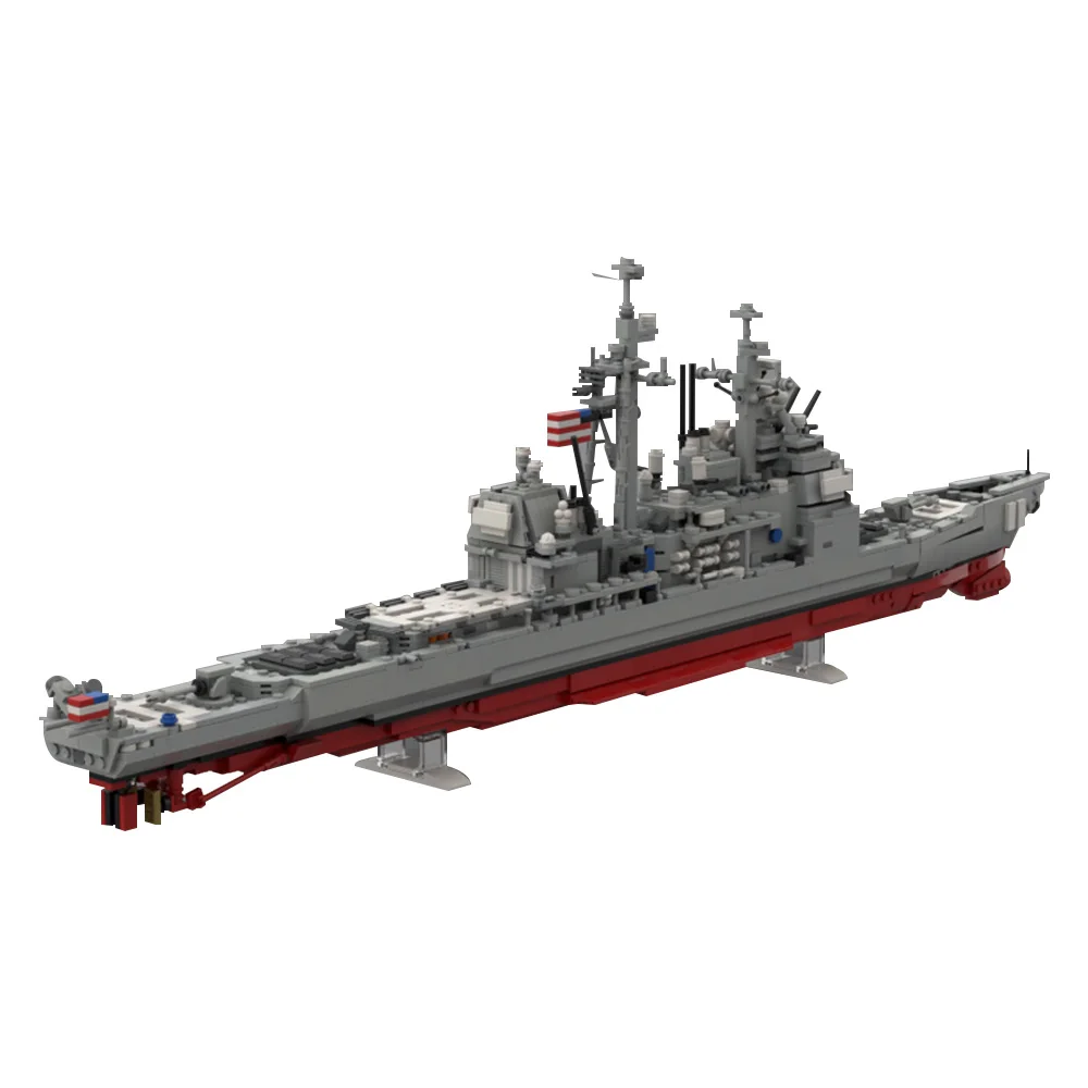 Gobricks MOC-212474 Ticonderoga - CG-72 USS Vella Gulf bloques de construcción buque de guerra ladrillos juguetes regalo